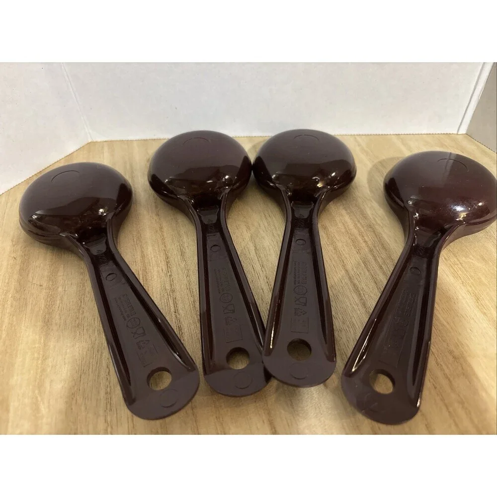 Lot of 4 Carlisle 492201 Measure Miser 1.5 Oz. Portion Control Spoon 44ml Brown